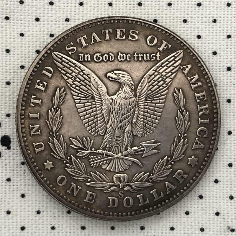 QINGFENG 38 ММ Антични Сребро Доларова Монета Американски Морган Скитник Монета 1893 S Занаят # 86