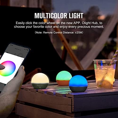 OLIGHT Obulb Pro S гама цветове лека нощ Кълбо с Bluetooth APP Control Връзки I1R 2 Pro Eos 180 Лумена EDC Акумулаторна Ключодържател