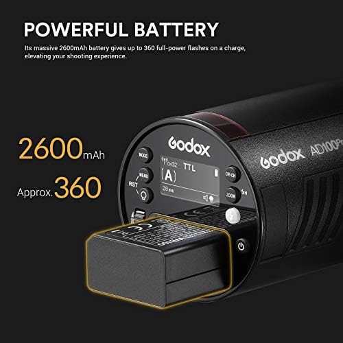 Светкавица Godox AD100Pro Монолайт, имат flash капацитет от 100 W, безжична HSS 1/8000 s 2,4 G, лек и компактен,