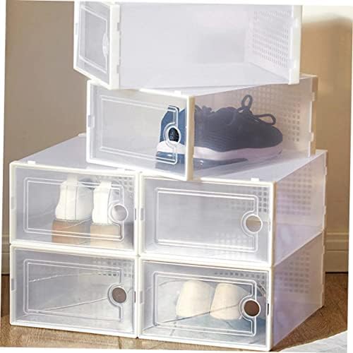 Cabilock 4 бр Прозрачна Пластмасова Кутия за Обувки-Органайзер за обувки за кабинет Прозрачен Органайзер За обувки