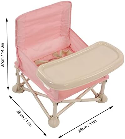 Детски стол за Пикник FECAMOS, Колан за безопасност, висока степен на надеждност Dining Тренировъчен Детски стол за дете за Пикник (Стандартен розово Сакура)