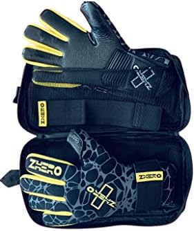 Вратарские ръкавици ZHERO GK Spider, 4 мм от германския Контакт Латекс с Негативна деколте, За вратар по футбол Младежи и възрастни. Черно и жълто
