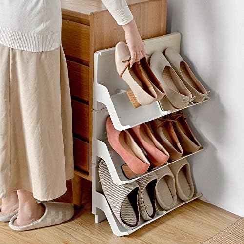 Комбинируемые Многоетажни стелажи за обувки XOUVY, Режийни Триизмерни Дръжки на шкафове за дневна, Пластмасови Закачалки за съхранение на обувки (Цвят: A) (A)