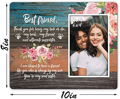 Рамка за снимки на най-добър приятел КУ-Дайи за жени, Рамка за снимки, за Приятелство, за Приятелки, Соул Сестра, Подаръци за най-добрите 4x6 на фото - F029