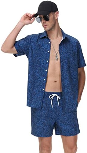 Rdruko Мъжки Хавайски Дрехи За Лятната Ваканция, Плажни Костюми, Леки Ризи с къс ръкав копчета в цветенце