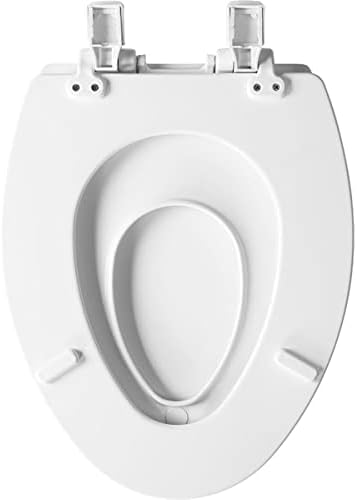 Bemis B1888SLOW000 NextStep2 Удължавам Седалка за тоалетна със Затворена предна част с Леко затваряне Бял цвят