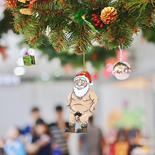 ihtha Коледна Украса Открит Дядо Коледа Камбанка Украшение 2022 Забавен Коледен Орнамент (A, Един размер)