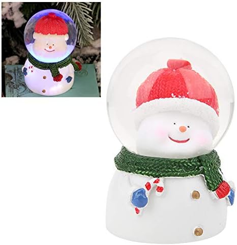 plplaaobo Кристална Топка, Сладък Коледен Снежен човек под Формата на Led Блестяща Кристална Топка, Подарък