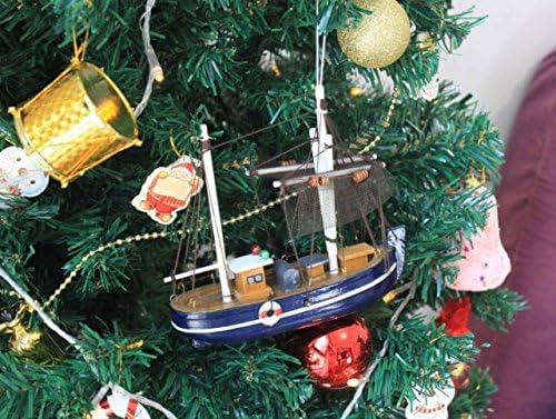Морската траулер Hampton -6-101- Коледна Дървена Модел Рибарска Лодка Fisher King Коледен Морски Украшение-Украса