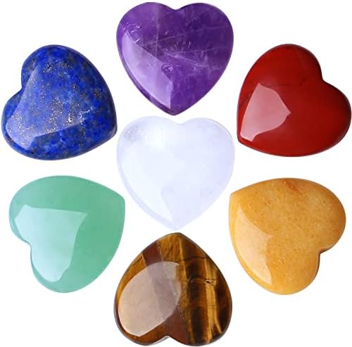 20 БРОЯ Естествени Кристали на Сърцето, Лечебен Кристал Джобни Камъни За Дланта на Полирани Скъпоценни Камъни във формата