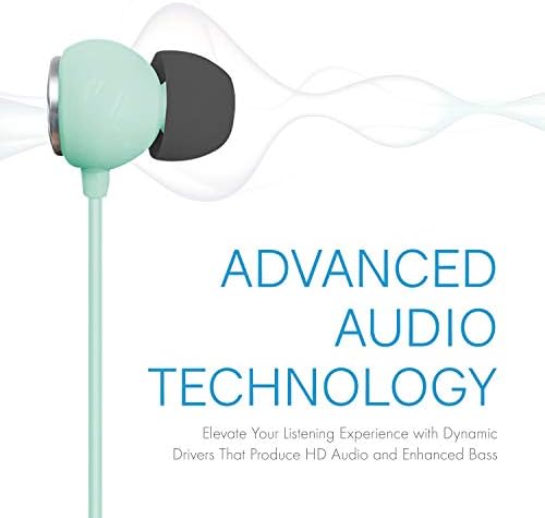 Слушалки Realm USB-C, висококачествени слушалки в ушите с вграден микрофон, функция свободни ръце и на горивото писта, съвместими