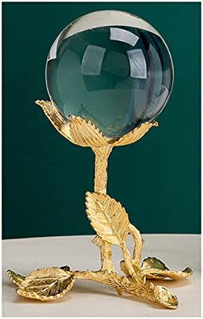 Прозрачна Кристална Топка със Златни Бижута на Стойка-Nordic Light Луксозни Метални Скулптури, Желязо Изкуство, шкафове за вашия