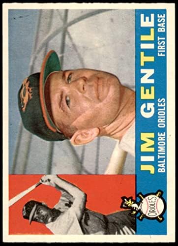 1960 Topps # 448 Джим Джентил Балтимор Ориълс (Бейзболна картичка) EX/MT Orioles