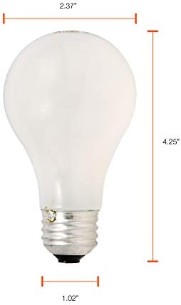 Халогенна лампа SYLVANIA A19, 43 W = еквивалент на 60 W, средна база E26, 600 Лумена, 100 CRI, мек бял 2700 K - 4 опаковки
