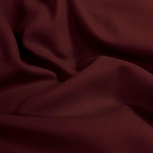 Габардиновая тъкан от полиестер Delaney цвят Бордо by The Yard за костюми, Палта, Панталони /Слаксов, Униформи -