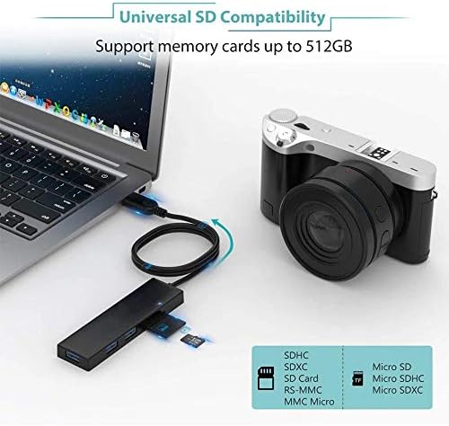 LHLLHL USB Хъб 3,0 Адаптер, Четец на Карти USB Сплитер за Лаптоп USB 3.0 Хъб за КОМПЮТРИ и Компютърни Аксесоари