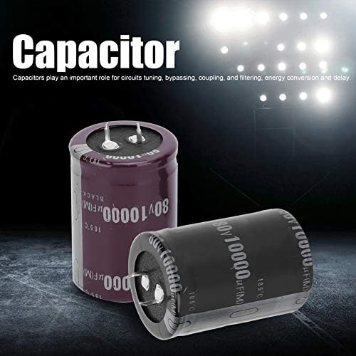 2 елемента Алуминиеви Електролитни Кондензатори 10000 uf 60 До 105 ℃ за Усилвател Аудио Оборудване Led Лампа