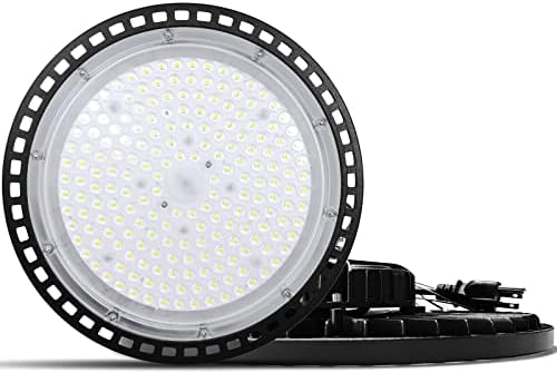 KIWIVIC 2 pack UFO LED High Bay Light - лампа за магазин с дневна светлина 5000 К, 5-крак кабел (е в списъка на UL) 150