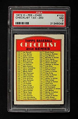 1972 О-Пи-Джи 103 списък 2 (Бейзболна картичка) PSA PSA 7.00