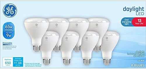 Led лампи-прожектори GE Daylight, 9 W (еквивалент на 65 W), Студен източник на светлина, Средна база, За стая, с регулируема
