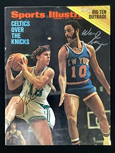 Уолт Фрейзър Подписа за Спортс илюстрейтид 2/7/72 Без етикет Knicks D Cowens Auto JSA - Списания НБА с автограф