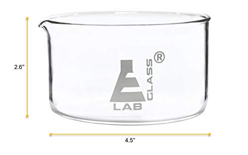 Форма за кристализация, 500 мл - Плоско дъно, с чучур - Боросиликатное стъкло 3.3 - Лаборатория, Кухня, Занаяти