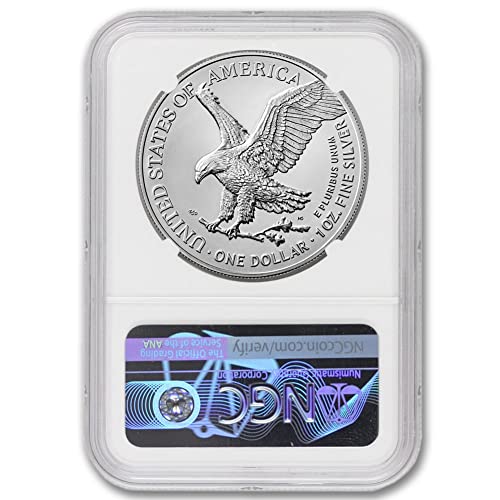 2022 1 унция American Silver Eagle MS-70 (Първия ден на издаване) от $ 1 MS70 NGC