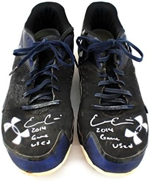 Евън Гэттис с автограф /с Автограф на играта е Използвал сини и черни обувки Under Armor с надпис Използван играта
