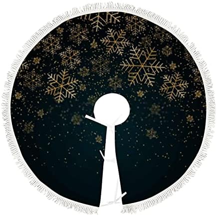 Поли за Коледно XOLLAR, Големи 48Нова година на Златни Снежинки, Коледни Украси за помещения и на Улицата, Подложка за