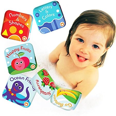 Плаващи Детски книги за къпане, Комплект от 4 книги за Къпане на бебета, Водоустойчиви играчки за къпане без мухъл