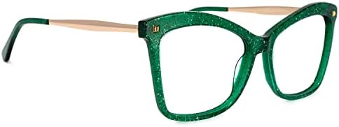 Zeelool Стилни Извънгабаритни Светозащитные Очила с папийонка Синя на цвят за Жени Isaebella FP0044