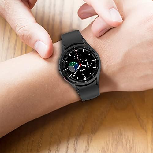 Въжета TenCloud Съвместим с Samsung Galaxy Watch 4 Класически Въжета 42 мм и 46 мм, Миещи 20 мм Силиконови Въжета Спортни Гривни