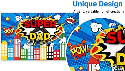 Funnytree Супер Татко Тема Фон Честит Ден на Бащата на най-Добрия Татко Някога Банер за Парти по случай рождения Ден на Супергерой