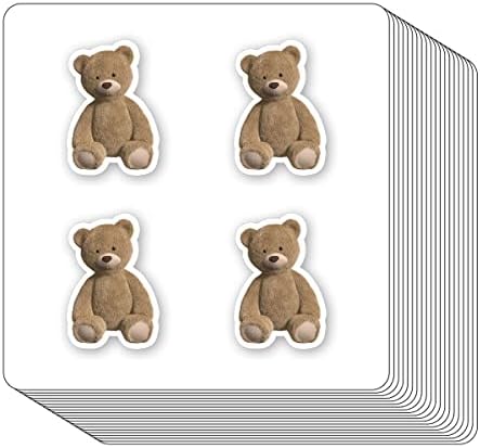 Етикети с мечка 1 инч за Scrapbooking, на Декоративно-приложното изкуство, детски работи, Календари и списания 80 бр. в опаковка