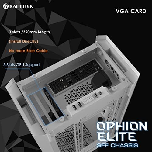 RAIJINTEK OPHION Elite White, корпус за КОМПЮТЪР, Mini-ITX, на Окото лента с пылевым филтър, графичен процесор с три