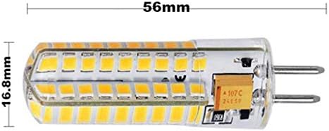 Led лампа G5.3 мощност 4 W (еквивалент галогенным лампам капацитет 35-40 Вата) Топло бяло силикон led лампа за царевица 3000K, Не димиране, 72 светодиода 2835SMD, опаковки от 4