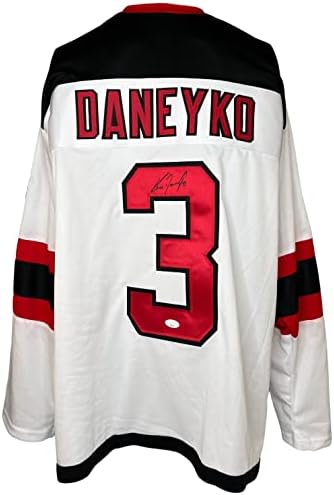 Кен Данейко подписа фланелка с автограф NHL New Jersey Devils JSA COA