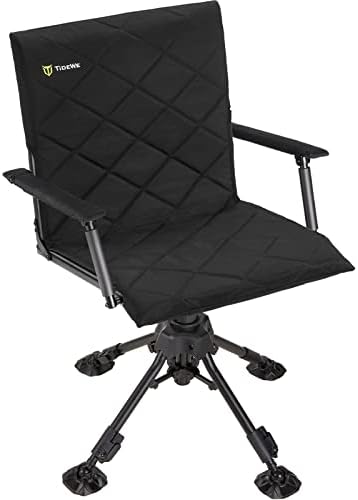 Ловен стол TIDEWE с Калъф за седалка, Безшумен Отточна тръба на шарнирна връзка Сгъваем Стол с Щори на 360 Градуса,