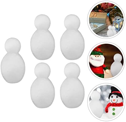 EXCEART Детски Играчки 5 бр. Коледни Занаят САМ Рисуване Живопис Празен Бял Снежен човек Кукла Модел Коледа