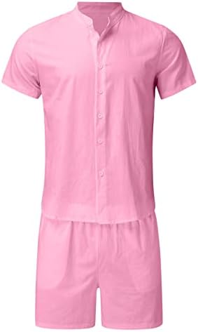 Мъжки комплекти Хавайски Ризи, Обикновена Ежедневни Ризи с копчета и Свободни Панталони, Комплекти, Летни Плажни дрехи от 2 теми