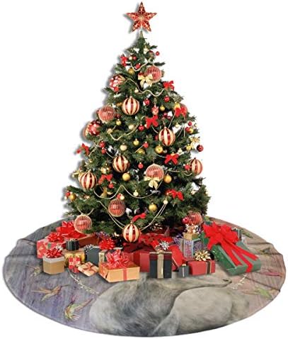LVeShop Мистериозен Елен Коледен Елен Пола за Коледно Луксозна Кръгла Подложка За вътрешна и Външна Употреба