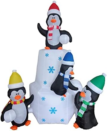 Два комплекта бижута за коледно парти, в които се предлагат Коледни надуваеми пингвините дължина от 6 фута, ловящие
