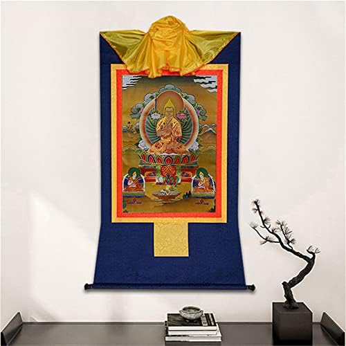 Гандханра Три форми на Чже Цонкапы (Чже Ринпоче, Лосанг Дракпа), Тибетски Живопис Тханка, Будистка брокат