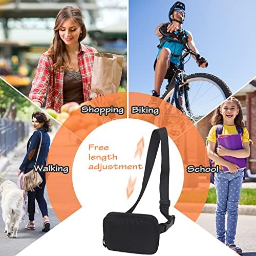 2 опаковки Колан Унисекс чанти с Регулируема каишка, Модни Мини чанта за колан за бягане, тренировки, разходки, пътуване и