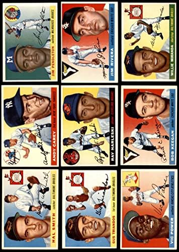 Играта топката Topps 1955 Почти в пълен комплект (Baseball Set) EX