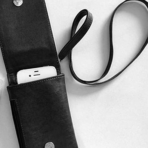 Римски цифри Четири в Черно Силуэте, в Чантата си за Телефон, Окачен в чантата си за Мобилен Телефон, Черен джоба