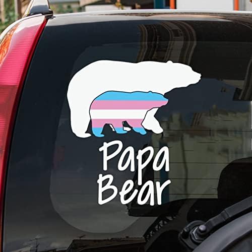 Татко Мечка Бисексуална Лесби Стикер за Автомобил, Винил, Пол Равенство Дъгова Гордостта на Стикер за Лаптоп Автомобили