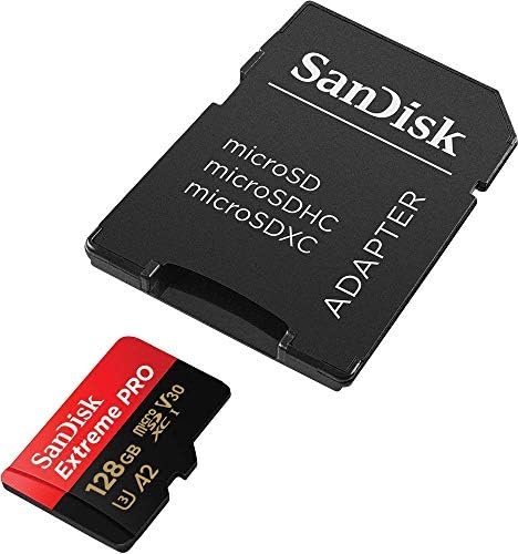 SanDisk Extreme Pro 128 GB Карта памет Micro 4K V30 U3 SDXC Работи с мини-дроном DJI Mavic в комплект с (1) за Всички,