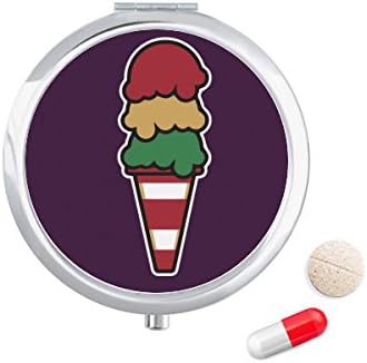 Трислоен Вкус На Сладък Сладолед Калъф За Хапчета В Джоба Кутия За Съхранение На Лекарства Контейнер Опаковка