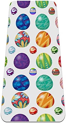 Дизайн Siebzeh с великденски яйца, мазнини килимче за йога премиум-клас, в екологично Чист Гумена подложка за здраве и фитнес,